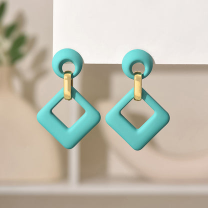 Square Hollow Fashion Long Earrings