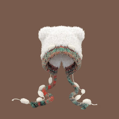Korean Style Warm Bear Plush Hat