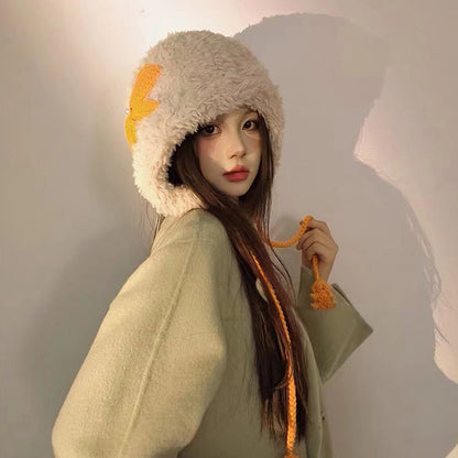 New Bow Plush Earmuffs Warm Windproof Hats for Women