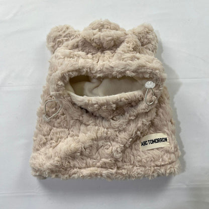 Winter Thick Plush Bear Hat and Mask