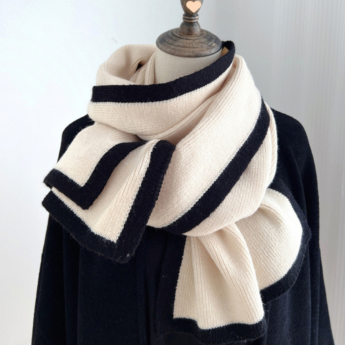 Scarf for Women Black Luxury Knitted Scarf