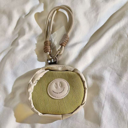 Red Smiley Face Coin Purse Storage Bag