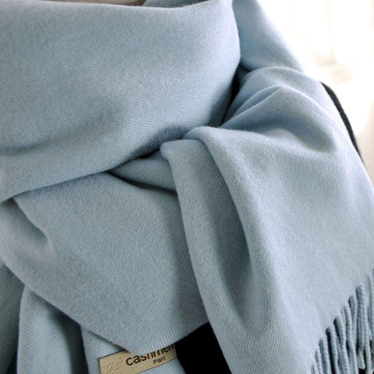 Solid Color Imitation Cashmere Scarf for Women Solid Color Scarf