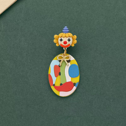Cartoon Funny Niche Design Clown Pin Earrings