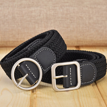 Women's Canvas Braided Elastic Belt