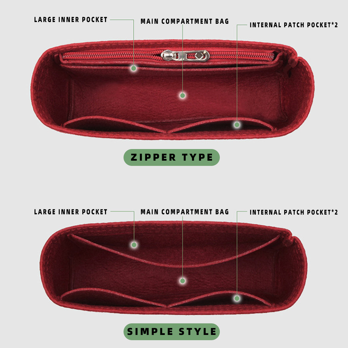 Liner Bag Felt Lining Bag Medium Bag Storage Bag