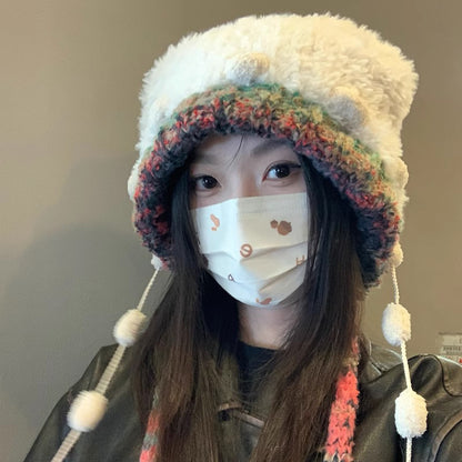 Korean Style Warm Bear Plush Hat