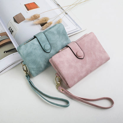 Women's Frosted Large Capacity Short Wallet