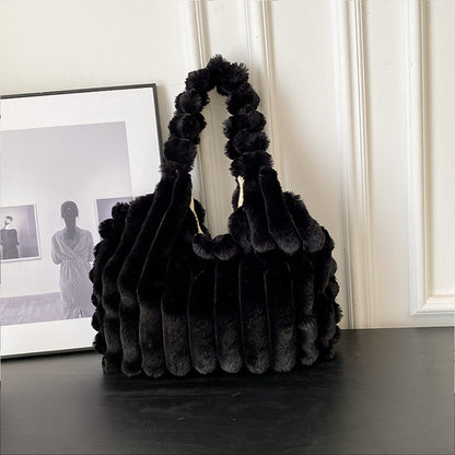 Plush Bag for Women Korean Style Large Capacity Tote Bag