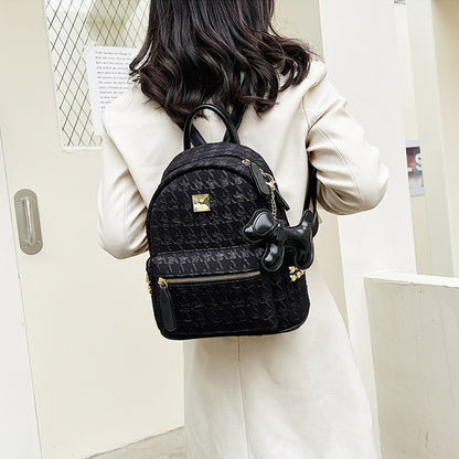 Fashion Niche Backpack Cute Pendant Commuter Backpack