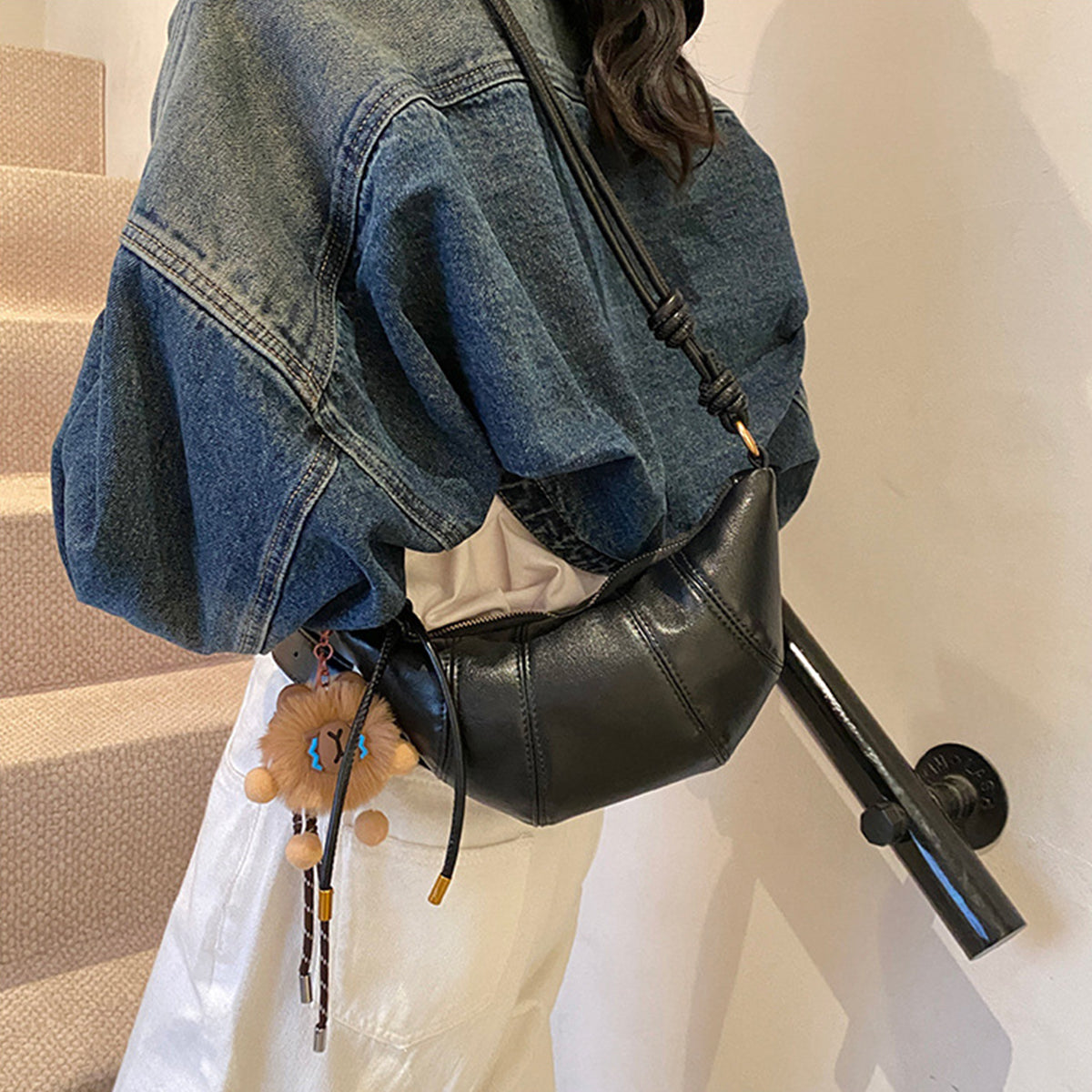 Casual Retro Bag Women 2025 Messenger Bag Commuter Croissant Bag