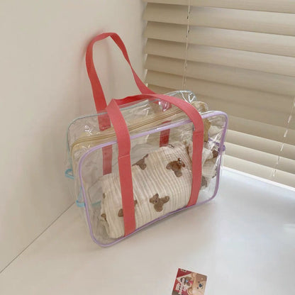 Summer Transparent Makeup Bag for Women Transparent PVC Cosmetics