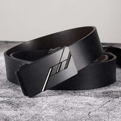 Men's Trendy Business Belt Without Toothless Buckle