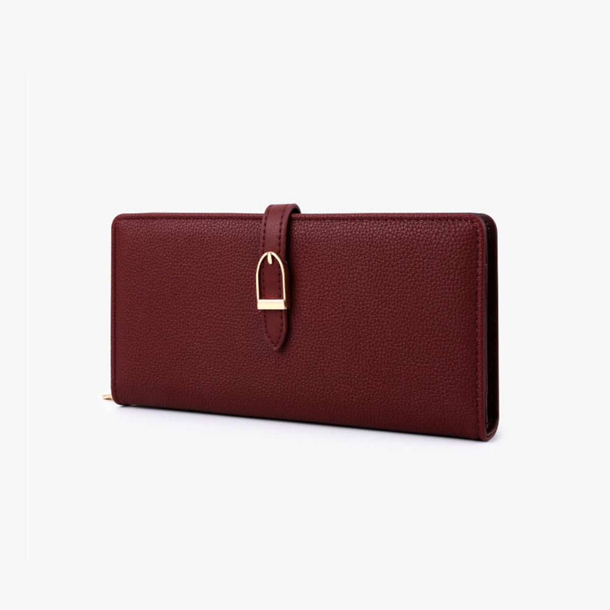 Dark Faux Cowhide Women Long Wallet