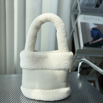 Furry Women Bag Leather Fur Fashionable Plush Bag Handbag