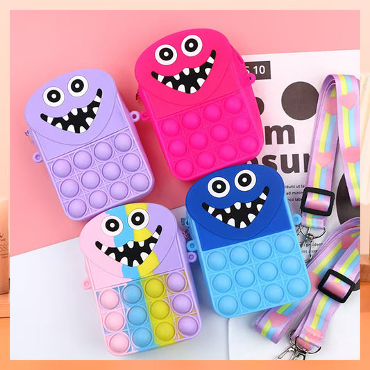 Cute cartoon silicone coin pocket coin purse