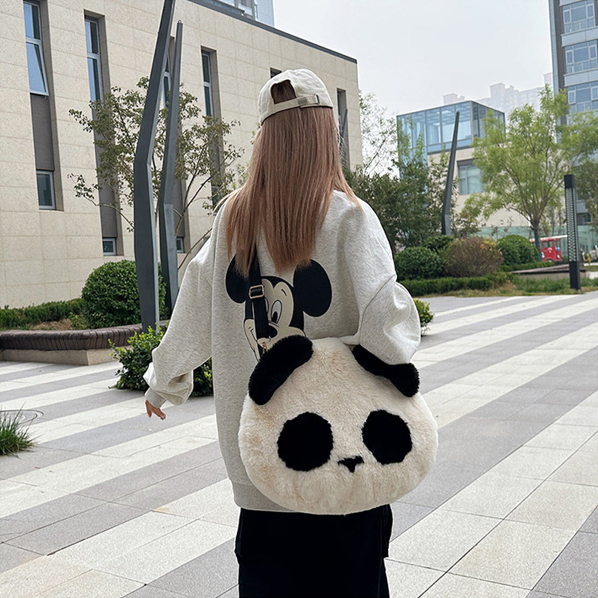 Plush Panda Shoulder Bag Cute Crossbody Bag