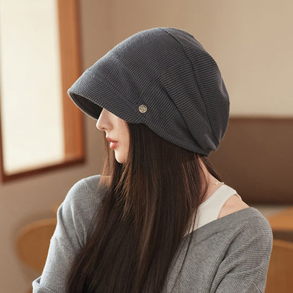 Hat for Women Thin Style Japanese Style Cold Hats Plain Head Hats