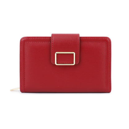 Multifunctional Solid Color PU Ladies Wallet