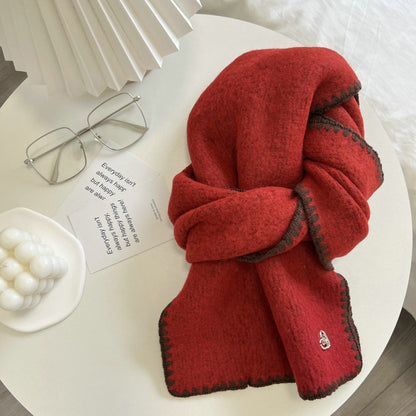 Korean Retro Versatile Knitted Scarf for Women