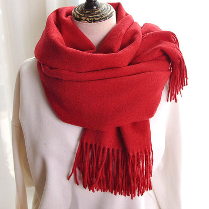 Solid Color Imitation Cashmere Scarf for Women Solid Color Scarf