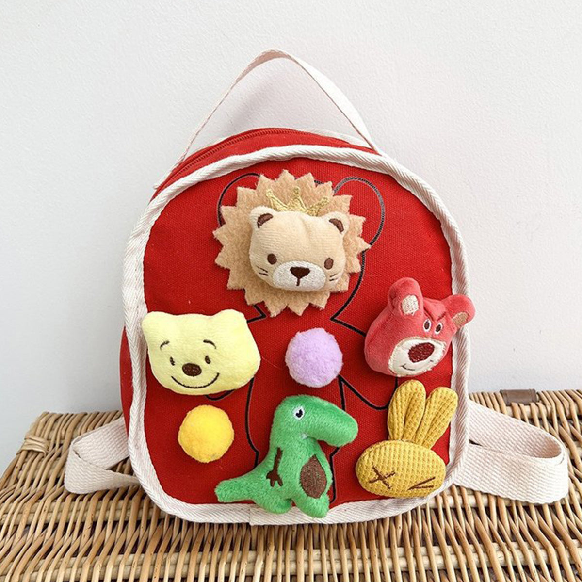 Korean Version Children's Schoolbag Cartoon Canvas Backpack