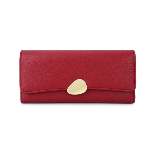 Classic Lychee Pattern Tri-fold Wallet