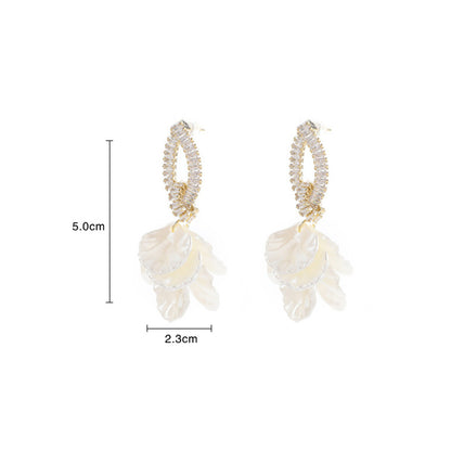 S925 Silver Needle Unique Large Flower Earrings