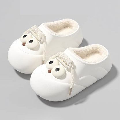 Thick-Soled Cotton Slippers Cute Big Eyes Cotton Slippers