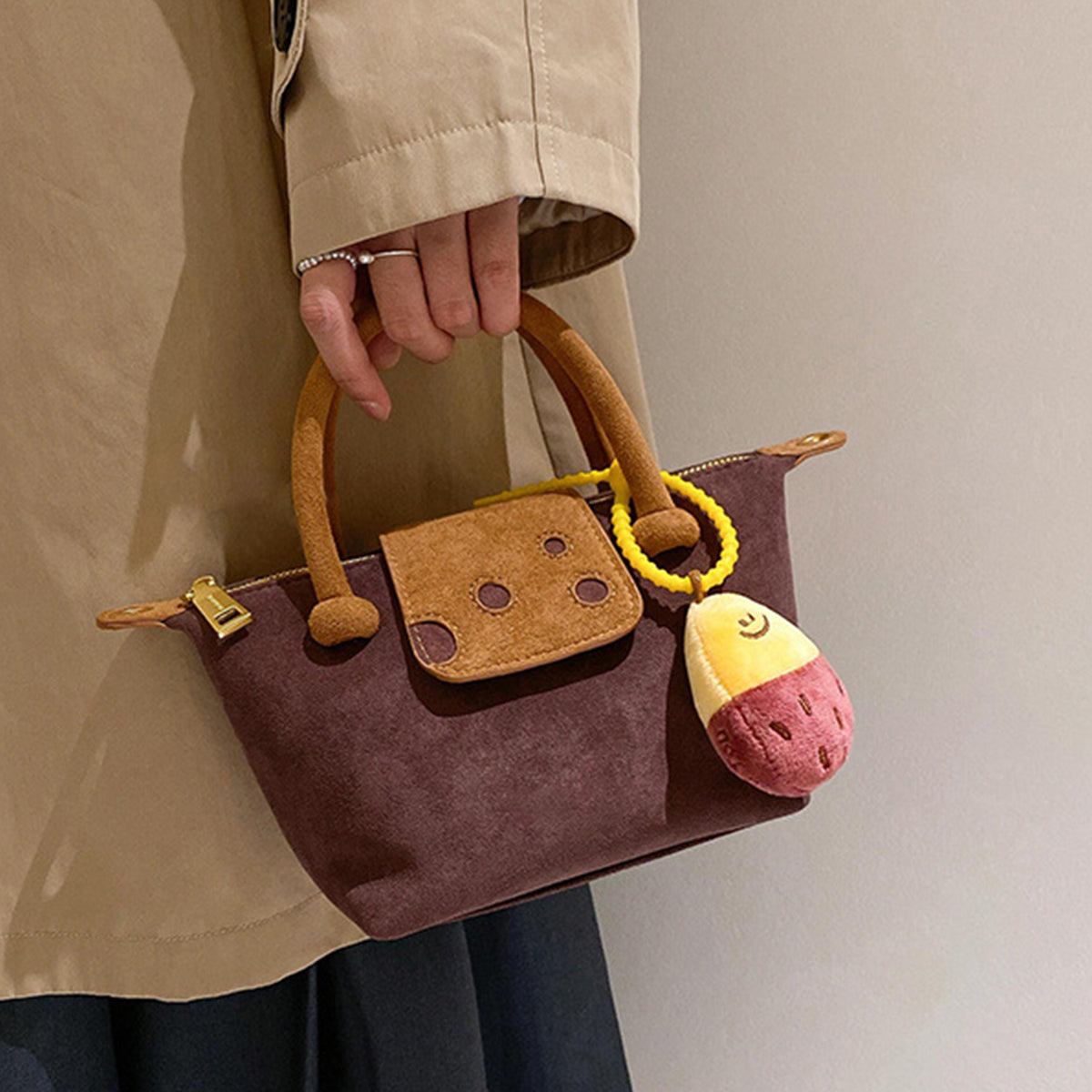 Women's Purple Potato Dumpling Bag Handbag Crossbody Bag