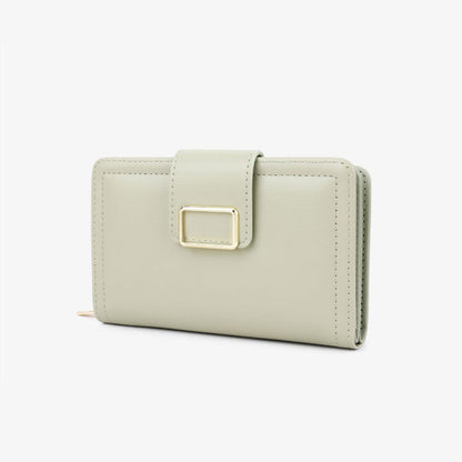 Multifunctional Solid Color PU Ladies Wallet
