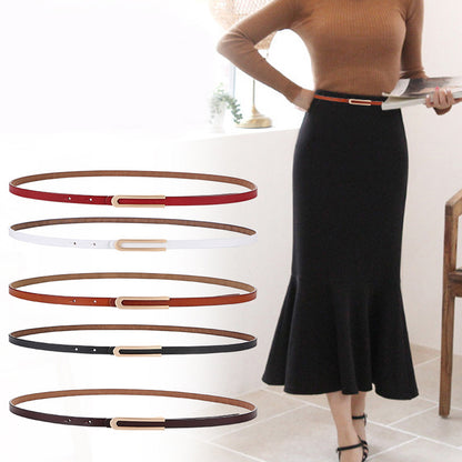 Small Leather Belt for Women's Dress