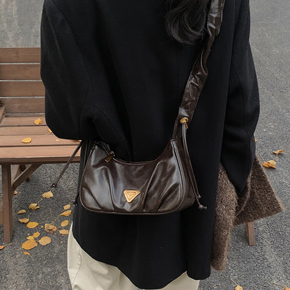Pleated underarm shoulder crossbody bag