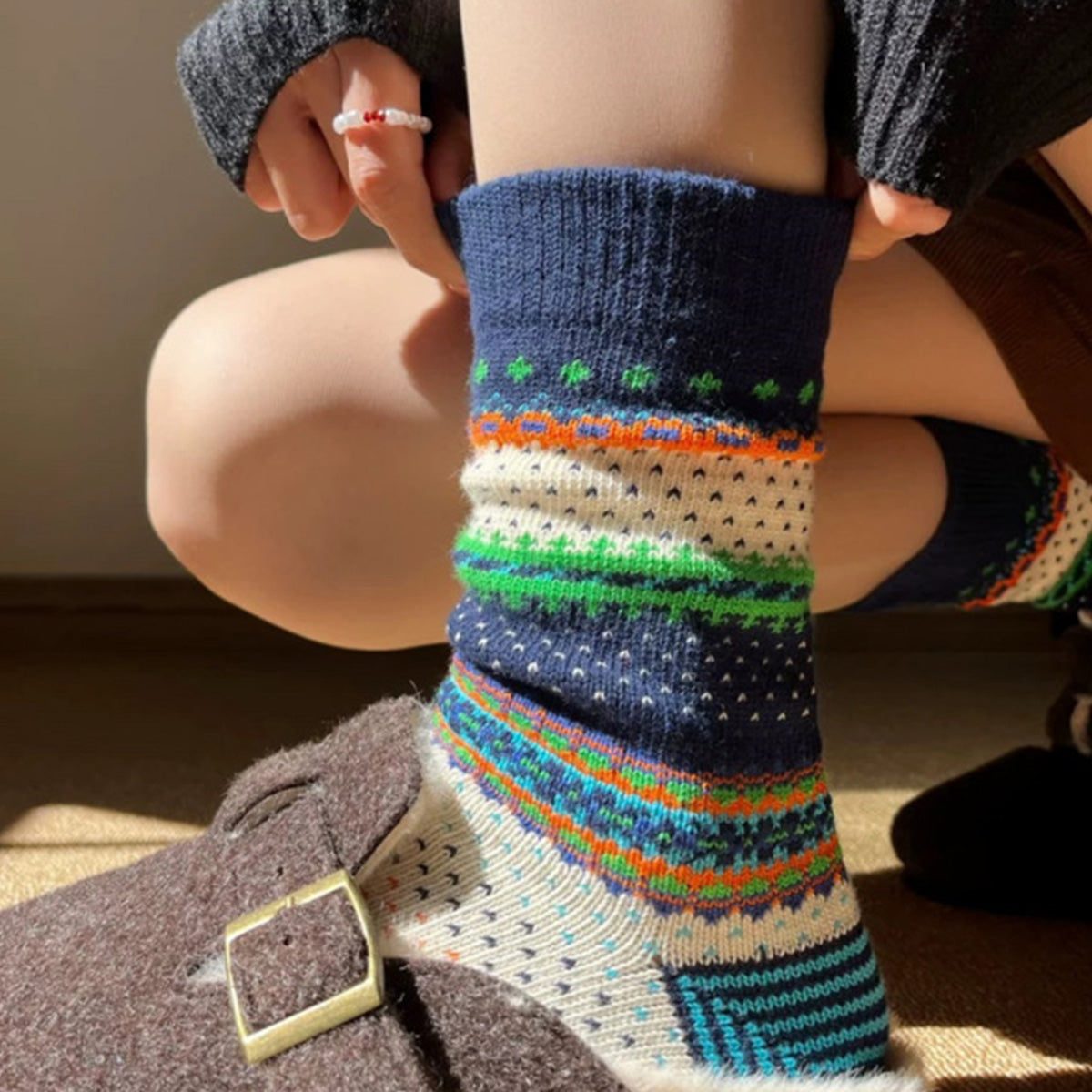 American retro Nordic style socks
