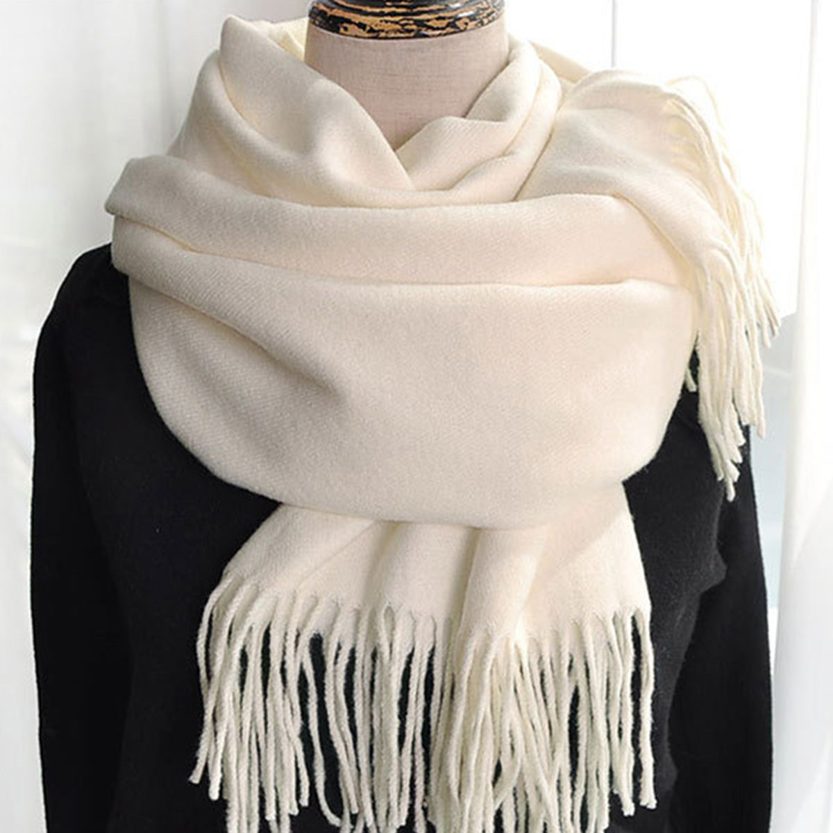 Solid Color Imitation Cashmere Scarf for Women Solid Color Scarf