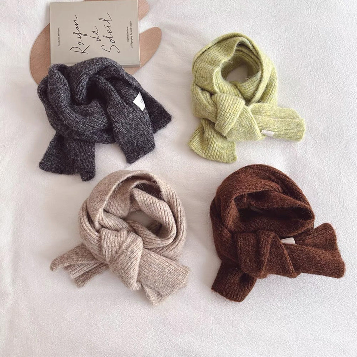 Children's Warm Wool Knitted Scarf