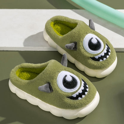 Big Eyes Cotton Slippers for Women Home Slippers