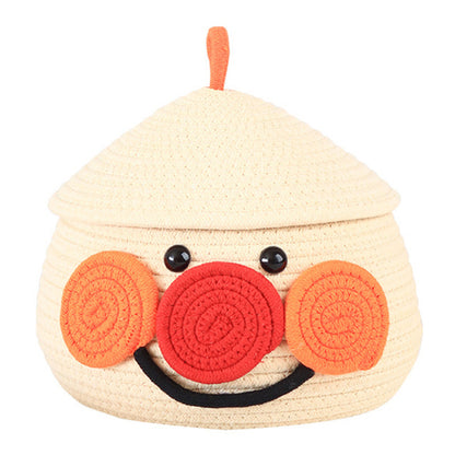 Cotton String Cartoon Lucky Egg Desktop Storage Basket