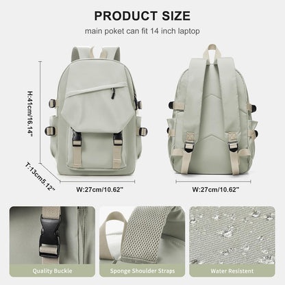 LAPOLAR Lightweight School Bag College Laptop Backpack for Men Women Travel bag High School Middle Bookbag for Boy Girls