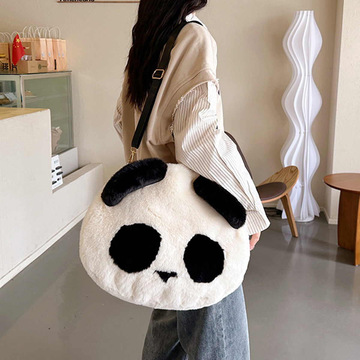 Plush Panda Shoulder Bag Cute Crossbody Bag