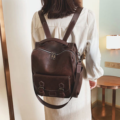 Retro British Simple College Student Backpack