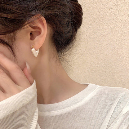 Women's Love Heart High-End Peach Heart Earrings