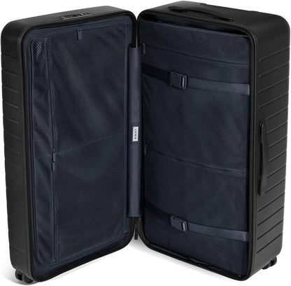 LAPOLAR Large Trunk Luggage, 31 Inch Hardside Suitcase with Spinner Wheels, Lightweight & Durable, TSA Lock, Ideal for Long Trips, Jet Black