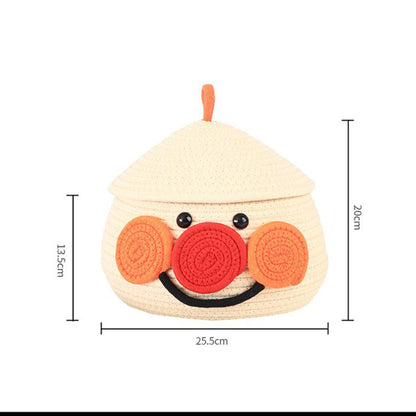 Cotton String Cartoon Lucky Egg Desktop Storage Basket
