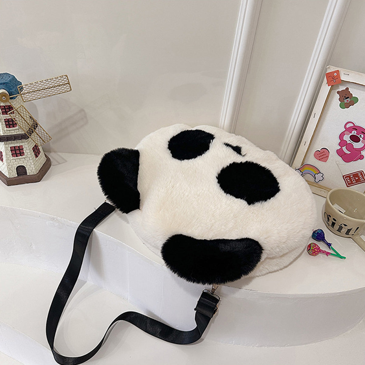 Plush Panda Shoulder Bag Cute Crossbody Bag