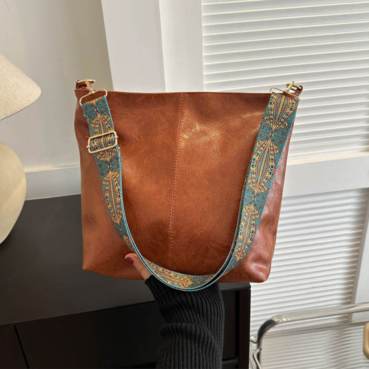 Single Shoulder Crossbody Large Capacity PU Bag