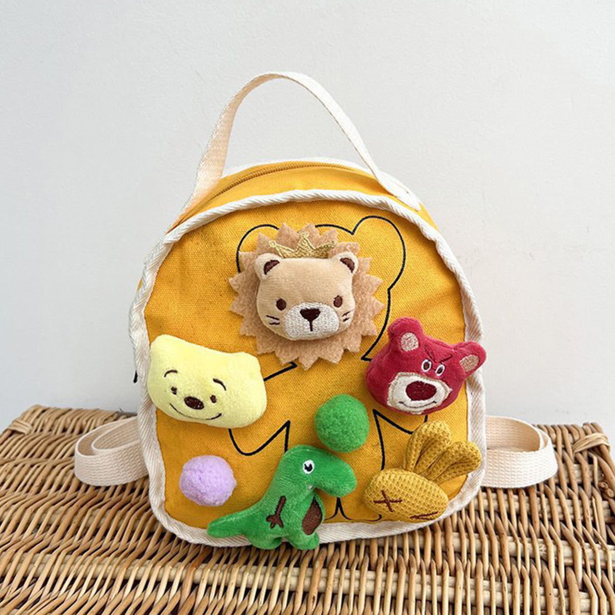 Korean Version Children's Schoolbag Cartoon Canvas Backpack