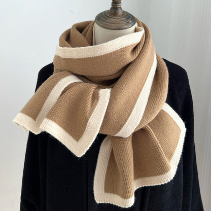 Scarf for Women Black Luxury Knitted Scarf