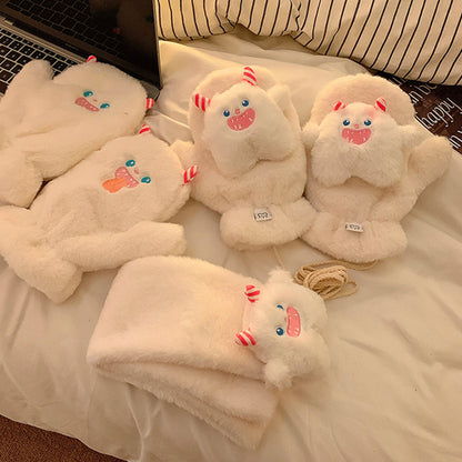 Autumn Winter Cartoon Cute Little Monster Warm Gloves
