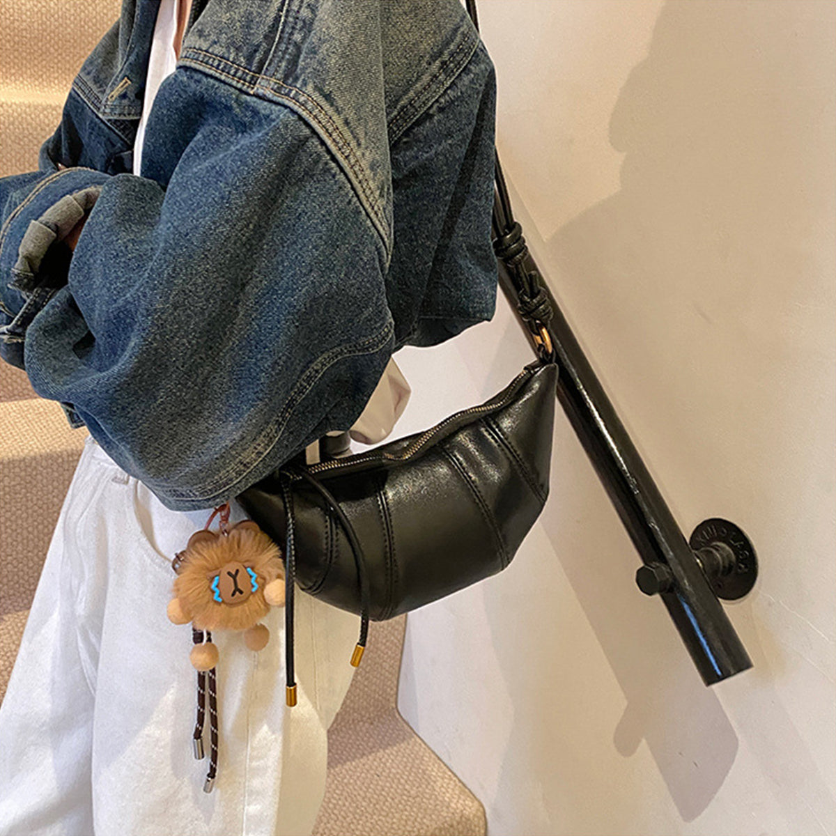Casual Retro Bag Women 2025 Messenger Bag Commuter Croissant Bag